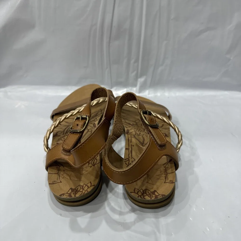 Blowfish Malibu Mylo Sandals Girls US 5 Soft Sand Faux Leather Strappy EBS1217